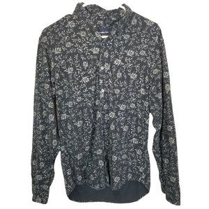 Abercrombie & Fitch Mens M Black Floral Long Sleev